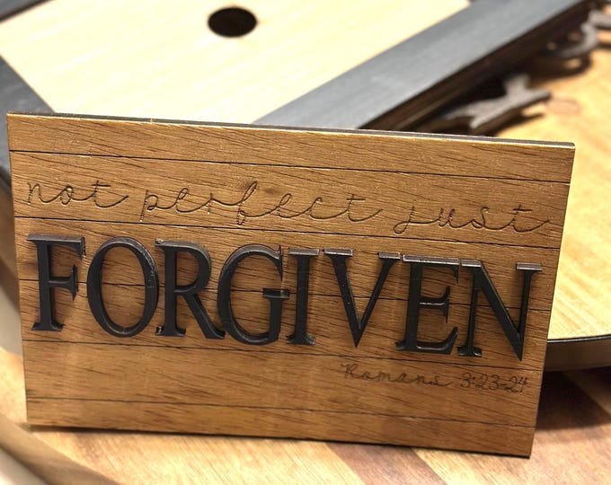 Rustic Farmhouse Wood Interchangeable Sign | Forgiven Insert