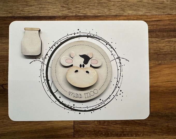 Farm Themed Magnet Set-Cow and Milk