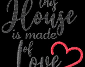Hergestellt aus Liebe Maschine Stickerei Muster / Design für 5 x 7 Reifen Größe inspirierende Zitat INSTANT DOWNLOAD dst exp hus Jef Pes vip vp3