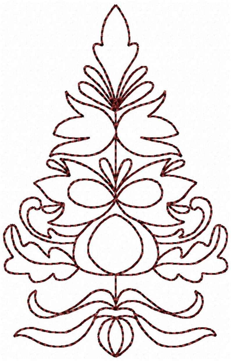 Redwork glorious trees machine embroidery nwcvqs  designs  etsy Redwork glorious trees machine embroidery nwcvqs  designs  etsy