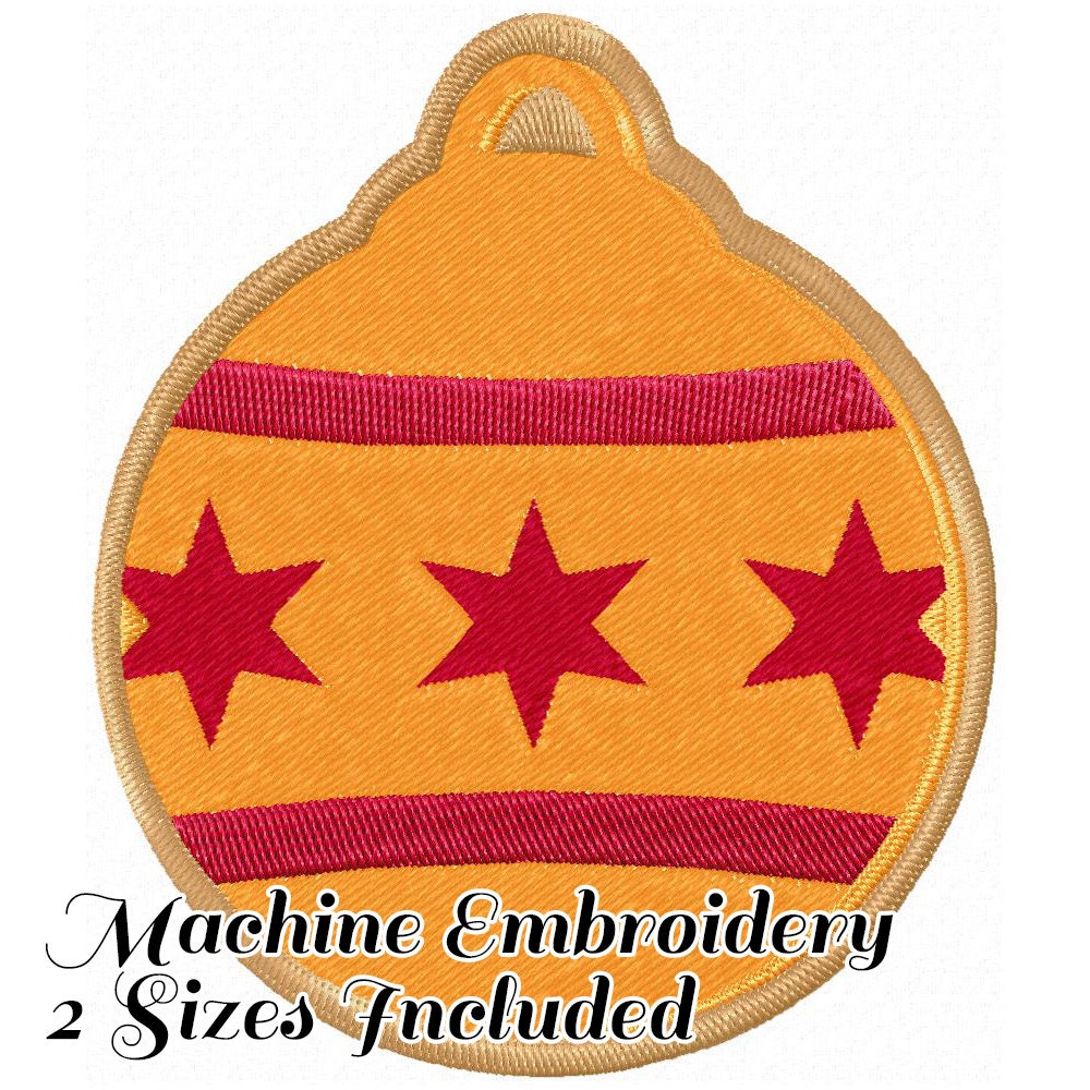 Christmas cookie ornament machine embroidery pattern 4x4  5x7  etsy