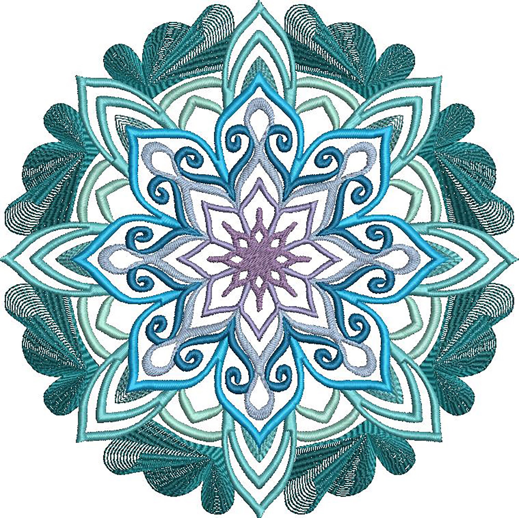 Mandala machine embroidery bluegreenaqua patterns  designs  etsy uk Mandala machine embroidery bluegreenaqua patterns  designs  etsy uk