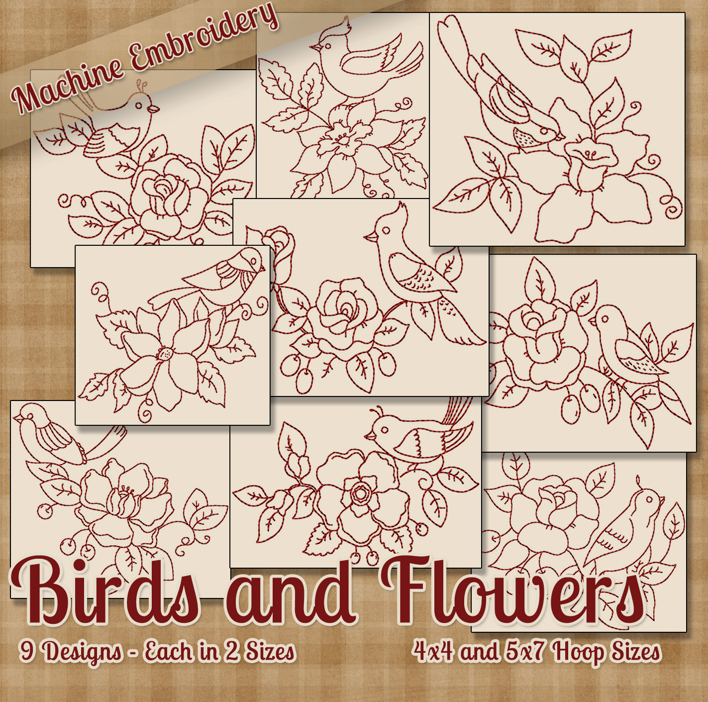 Redwork Embroidery Designs