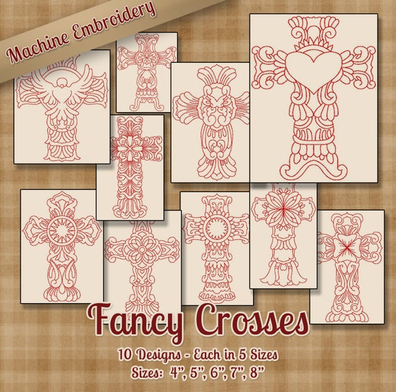 Fancy Crosses Machine Ricami Modelli Disegni 5 lie 10 Etsy