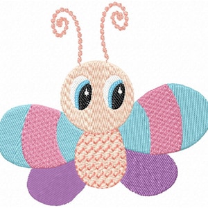 Baby Butterfly Machine Embroidery Patterns / Designs 4x4 Hoop INSTANT DOWNLOAD Cute bugs Animal dst exp hus jef pes vip xxx Spring