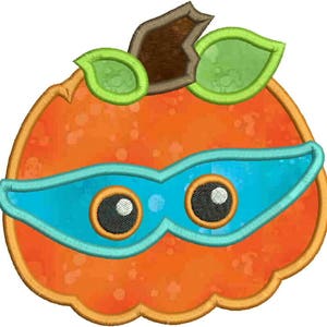Applique Masked Pumpkin Machine Embroidery Patterns / Designs 4&quot; 5&quot; 6&quot; 7&quot; 8&quot; Sizes INSTANT DOWNLOAD Halloween Fall JackOLantern Thanksgiving