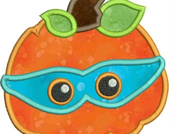 Applique Masked Pumpkin Machine Embroidery Patterns / Designs 4" 5" 6" 7" 8" Sizes INSTANT DOWNLOAD Halloween Fall JackOLantern Thanksgiving