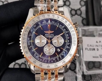 Cronógrafo Navitimer B01 vintage de 46 mm en acero y oro rosa.