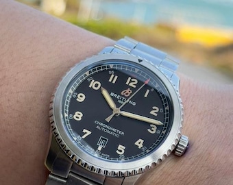 Reloj de hombre Breitling Navitimer 8 Cronógrafo Automático Vintage de 43 mm con Esfera Azul
