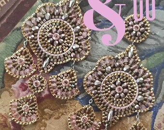 DIY miyuki tutorial. Orecchini marron glacé
