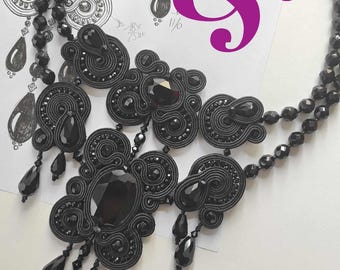diy soutache tutorial: collana Black Dalia