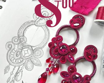 Zelfstudie soutache: Orecchini Rossana