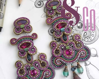 DIY soutache tutorial: orecchini Esmeralda