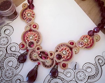 diy soutache tutorial: collana Aurora
