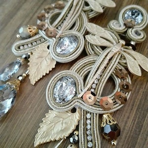 diy soutache tutorial:orecchini Libellule