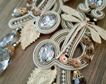 diy soutache tutorial:orecchini Libellule