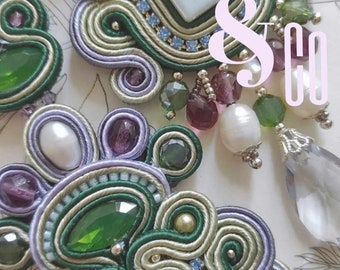 DIY Tutorial soutache: Orecchini Monet's divagation