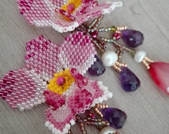 Diy miyuki tutorial: orecchini Orchidea