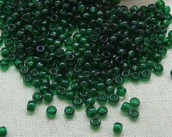 4mm 23 Grams Smooth Finish Fast Ship Opaque Green Seed Beads SB016 2 and 6 Full Strands 60 Olive Green Czech Glass Seed Beads
