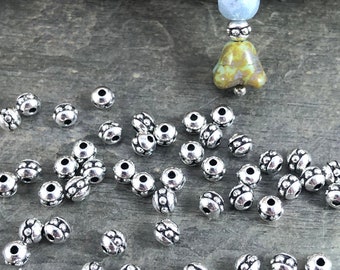 Los 3000 Versilbert Glatt Rund Spacer Perlen Beads 3mm