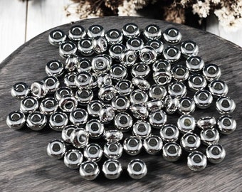 TierraCast Tiny 3mm Heishi Spacer Bead, White Bronze Plated, Silver (PF/400-28) * Qty. 50