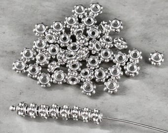 TierraCast Beaded 5mm Spacer, Decorative Antiqued Silver Rondelle (PF/782-77) * Qty. 20