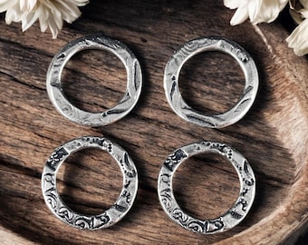 TierraCast Flora 3/4" Linking Ring, 20mm Dulce Vida Link in Antiqued Pewter Finish (PF/701-04) * Qty. 4