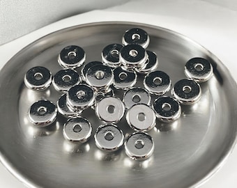 TierraCast 6mm Heishi Spacer Beads, White Bronze Plated Spacer Bead (PF/403-28) * Qty. 20
