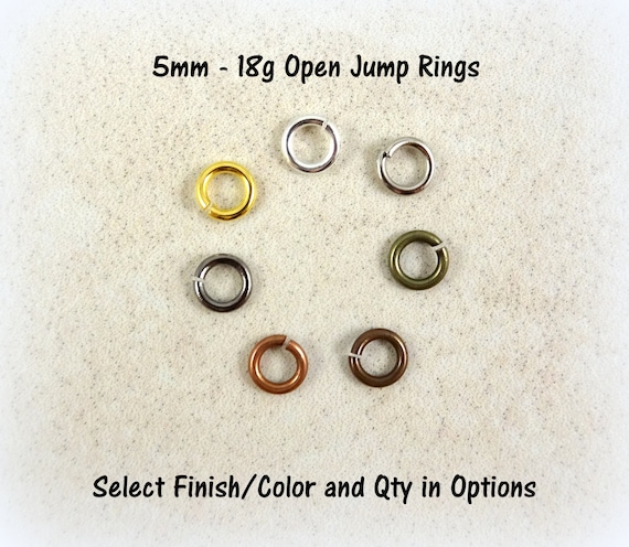 20 Gun Metal Plated Open Jump Rings 4mm Diameter 19 Gauge Jewelry Beading