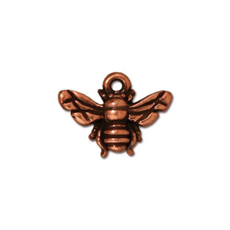 Copper Bee Charms HoneyBee Charm TierraCast Bee Charm Red Etsy
