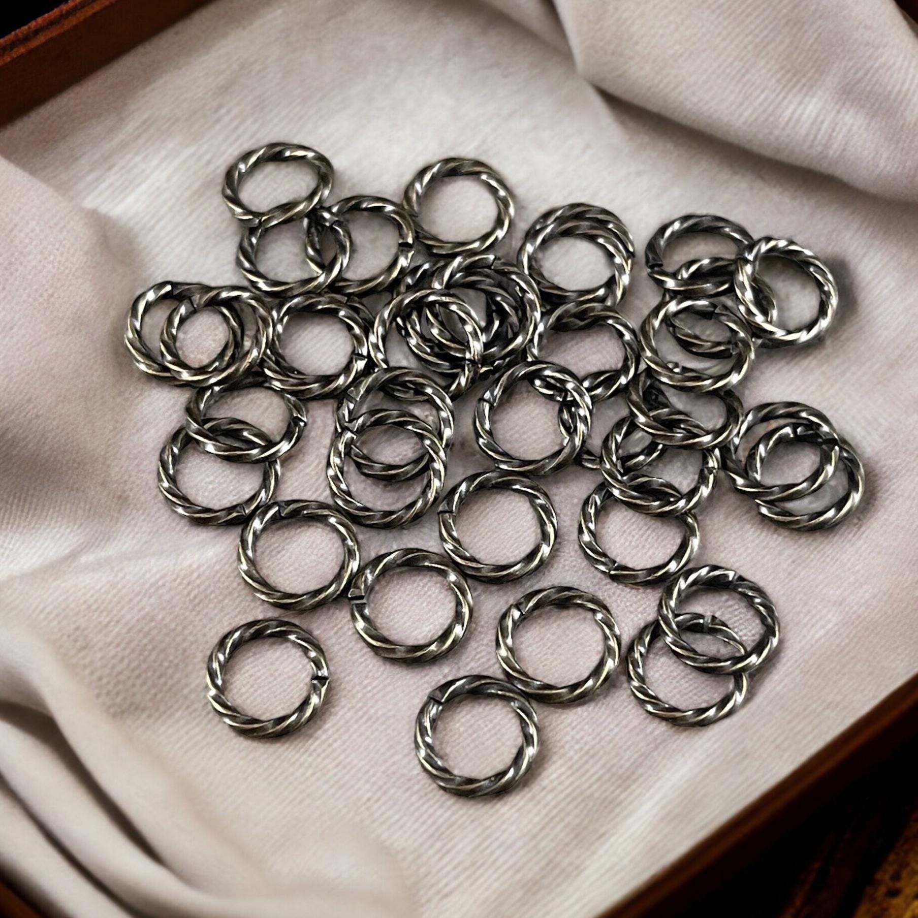 100 Pieces Gunmetal Plated Fancy Jump Rings – 9mm For Jewelry Making