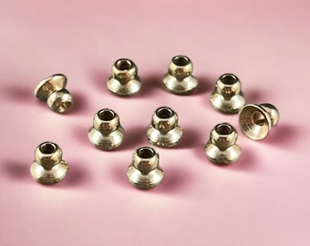 Brass Bead Caps, 4mm Knob Bead Caps, Small Gold Bead Caps, 4mm Bead Cap, Raw Brass Bead Caps (VJS-BB53) * Qty. 12 or 24