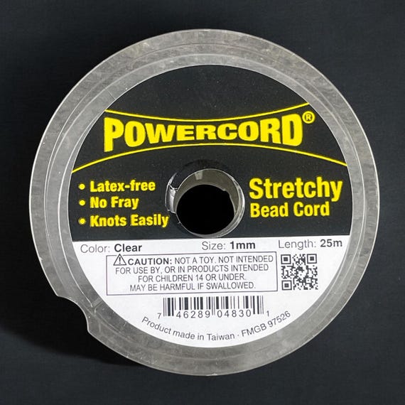 Clear Stretchy Cord, 1mm Clear Elastic Cord Powercord Beading