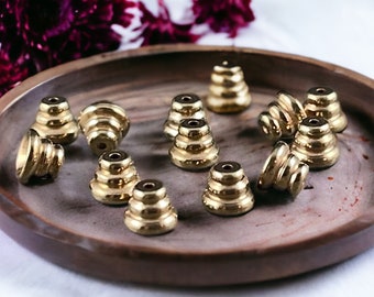 Gold Insert Ring Spacer Beads, 20 pcs Saturn Jump Ring For Beads