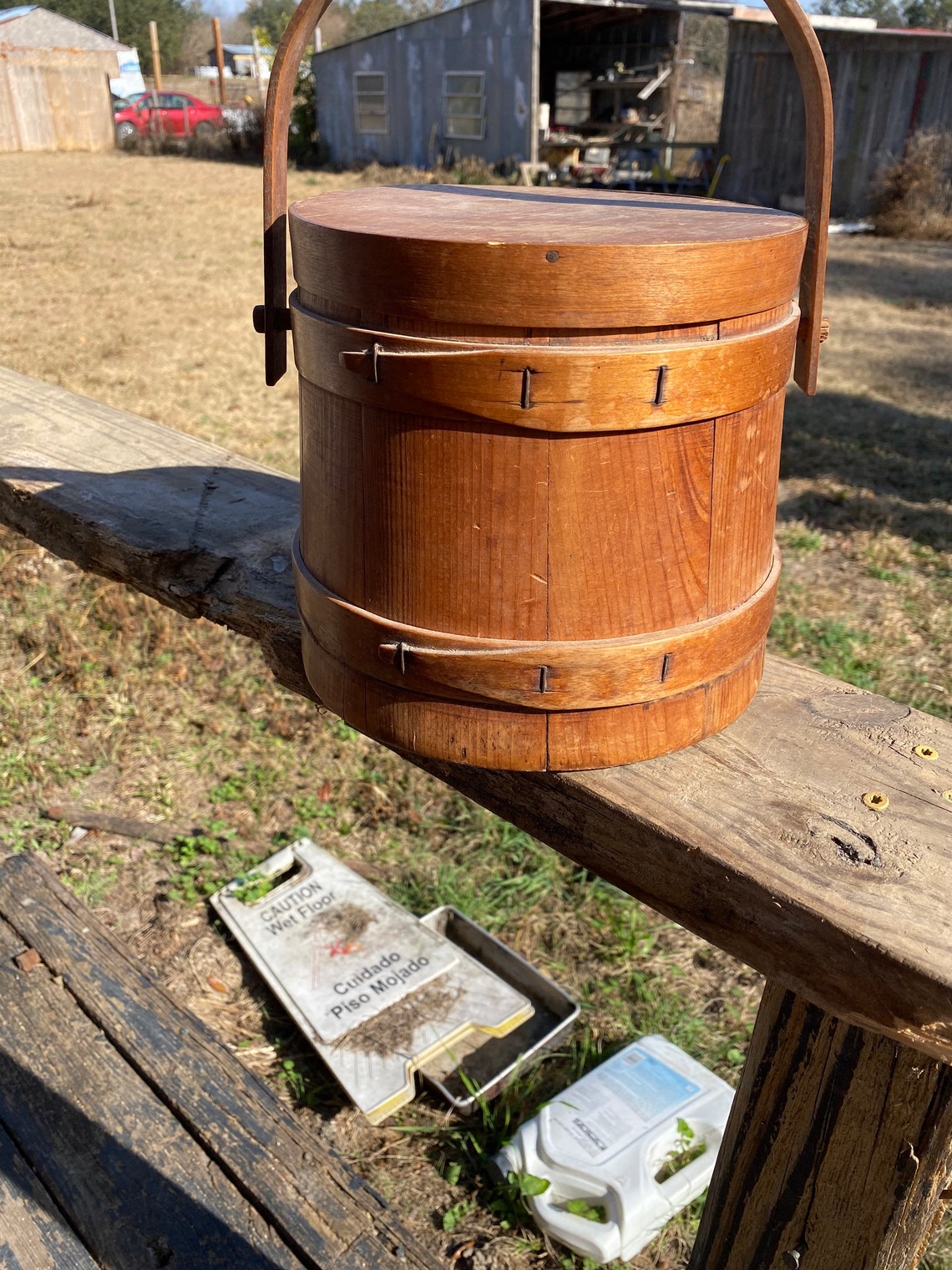Vintage Sugar Bin Rustic Handgemaakt Etsy