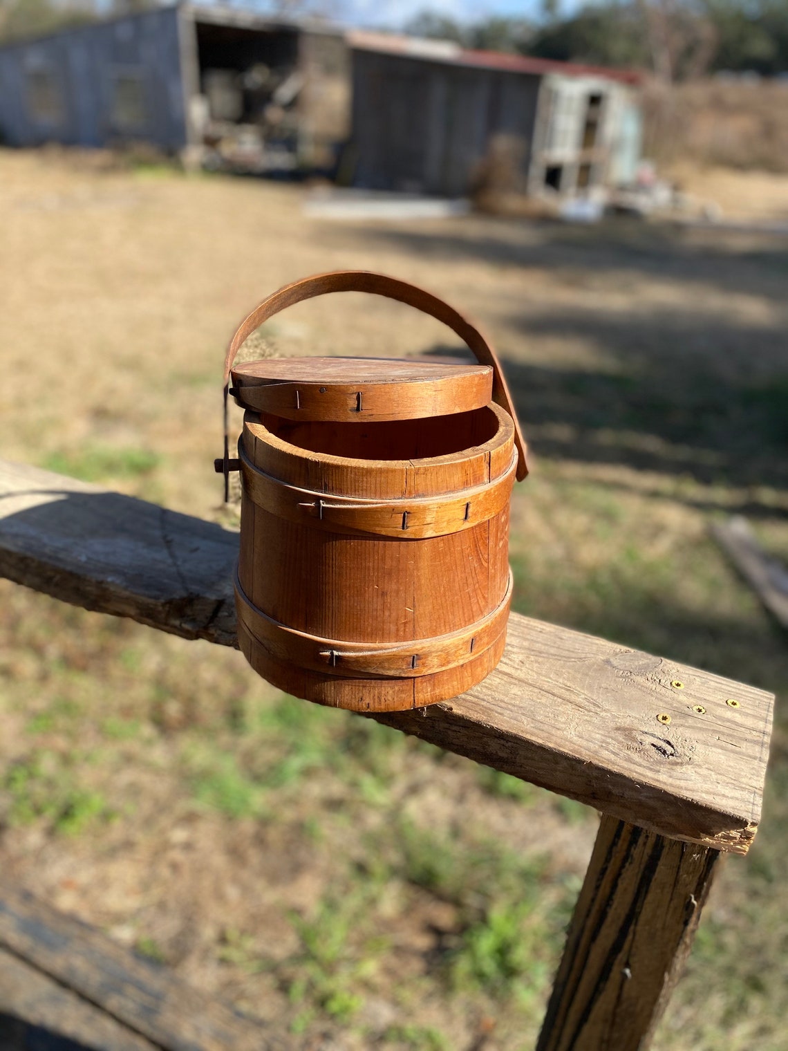 Vintage Sugar Bin Rustic Handgemaakt Etsy