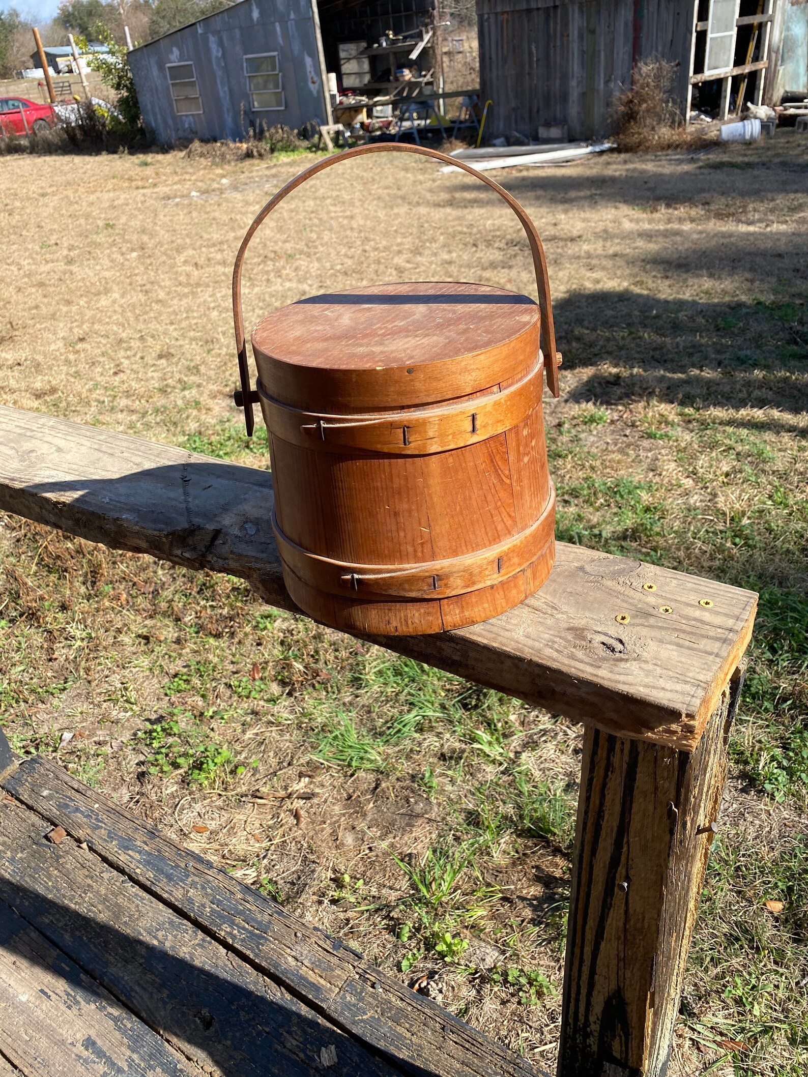 Vintage Sugar Bin Rustic Handgemaakt Etsy