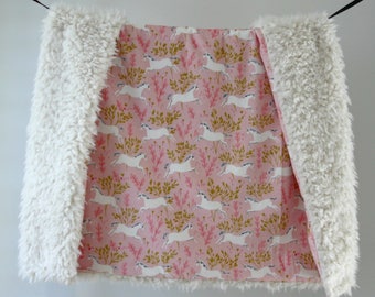 Dream Blanket. Minky Baby Blanket. Faux Fur Throw. Pink Unicorn. Crib Bedding. Custom Baby Blanket. Toddler Bedding. Unique Baby Gift.