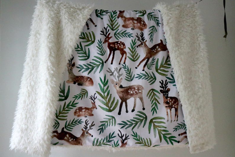 deer minky blanket