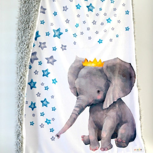Dream Blanket. Minky Baby Blanket. Faux Fur Throw. Blue Stars Ellie. shops Crib Bedding. Custom Baby Blanket. Toddler Bedding. Unique Baby Gift.