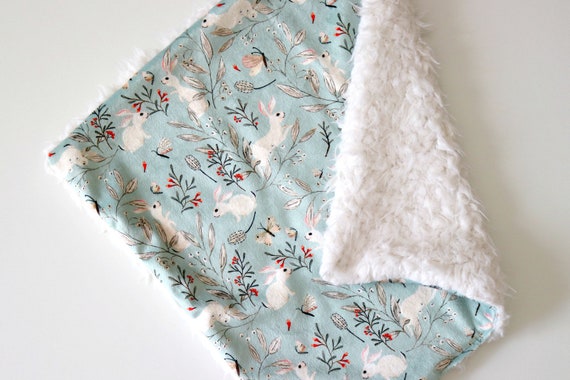 Personalized Lovey Robin Birds Baby Blanket Dream Lovie Security Blanket Mini Baby Blanket.Minky Lovie.Baby Shower Gift. Faux Fur Lovey
