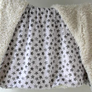 Baby Blanket Gray Stars, Dream Blanket, Faux Fur Baby Blanket, Gray Stars, Minky Baby Blanket, Star Baby Blanket, Star Baby Bedding