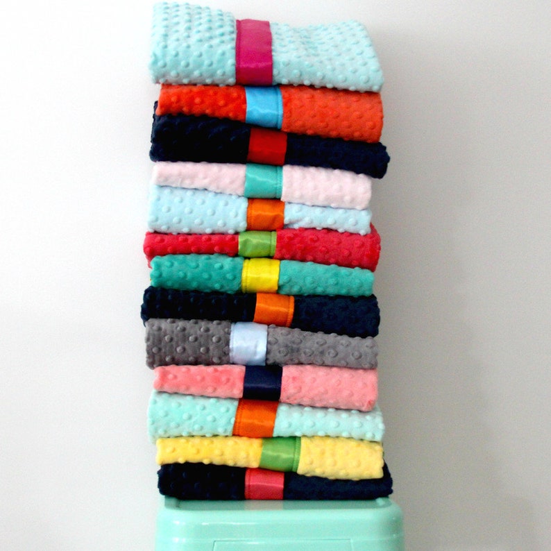 Satin Trim Blanket. Navy With Red Trim. Stroller Blanket. Cot Etsy