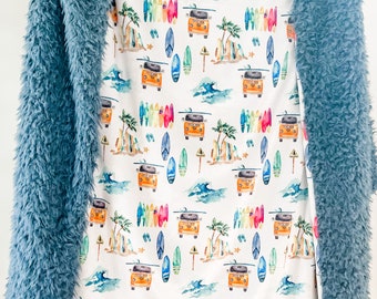 Large Youth Blanket. Adult Blanket. Surf's Up. Faux Fur Throw. Minky Blanket. Dream Custom Blanket. Home Decor. Gifts for Home. Gift for Him
