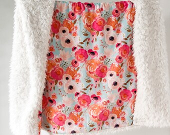 Dream Blanket. Minky Baby Blanket. Faux Fur Throw. Indy Bloom. Crib Bedding. Custom Baby Blanket. Toddler Bedding. Unique Baby Gift