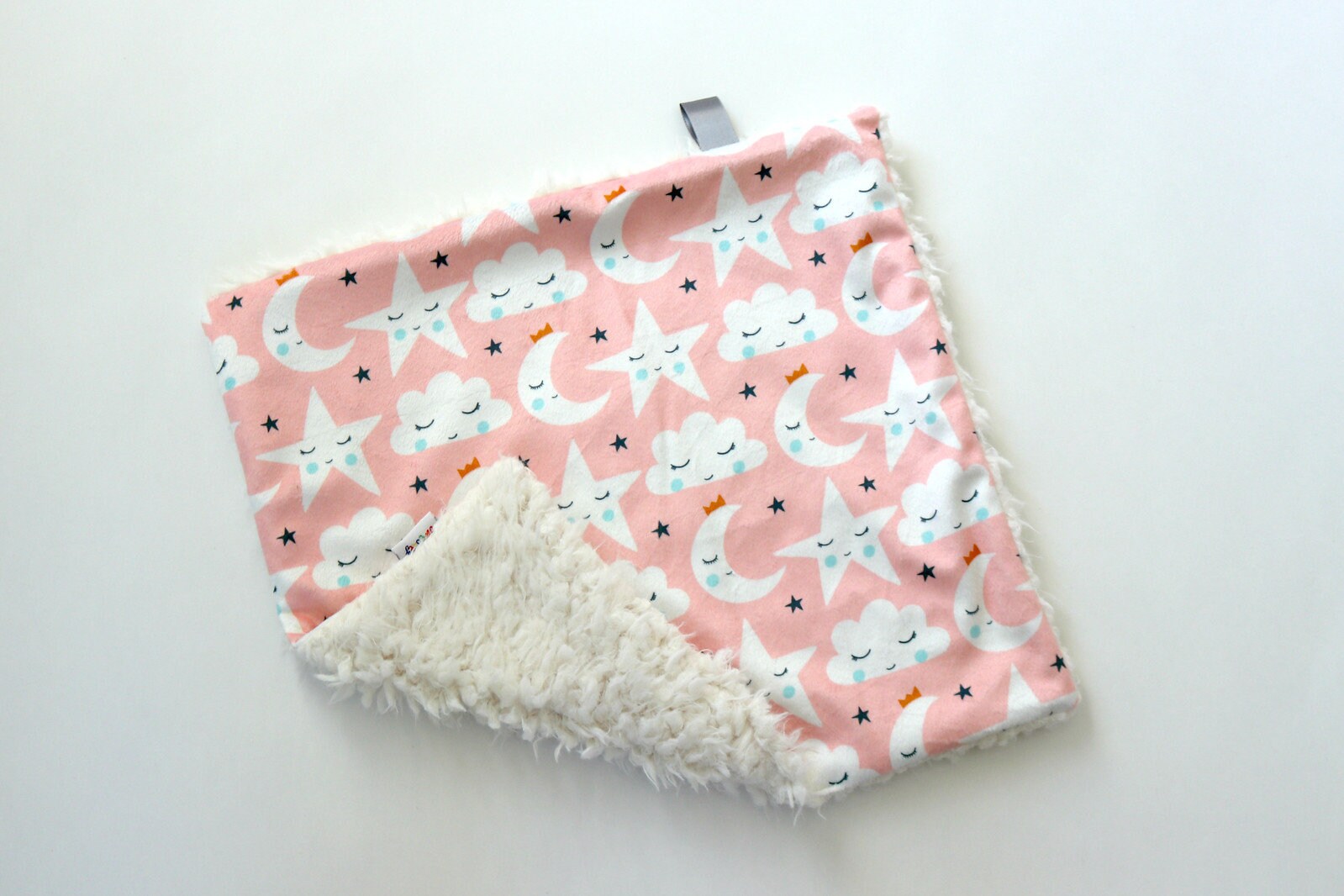 Rêve Lovie. Couverture de Sécurité. Lovey Personnalisé. Fausse Fourrure Lovey. Ciel Sommeil Rose. Mi