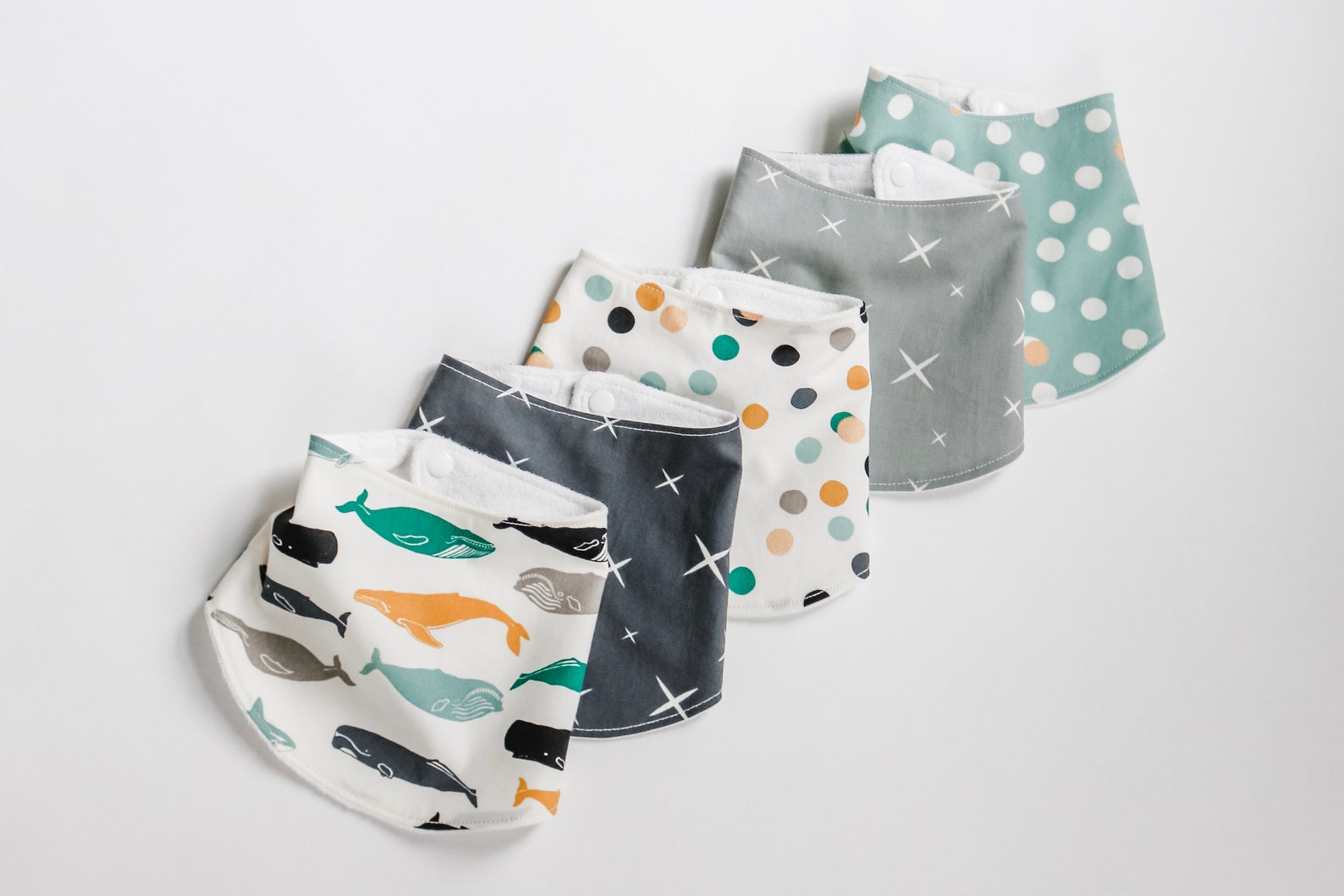 Organic Baby Drool Bib Navy Wink Organic Baby Bib Organic Etsy