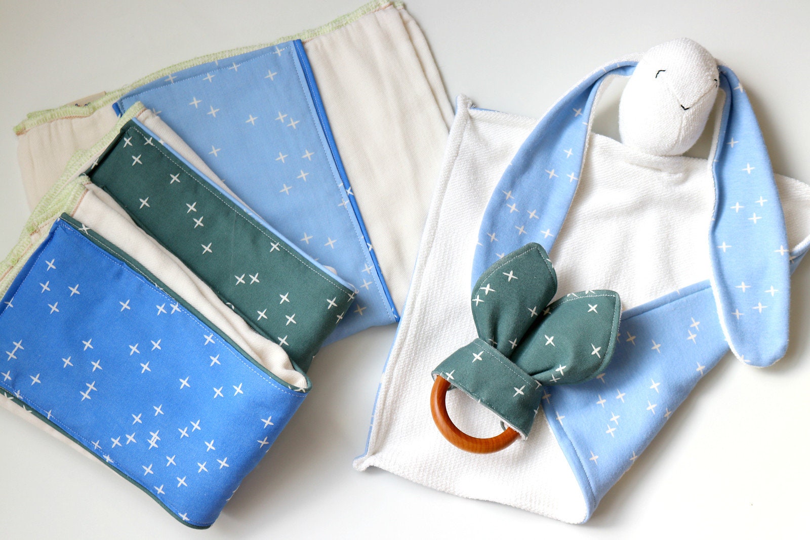 Organic Burp Cloth 3 Pack - Pick Your Prints main image 1
