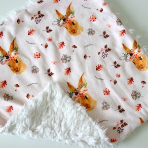 Personalized Lovey Robin Birds Baby Blanket Dream Lovie Security Blanket Mini Baby Blanket.Minky Lovie.Baby Shower Gift. Faux Fur Lovey
