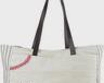 Oversized Canvas Baseball Tote Handbag NEW